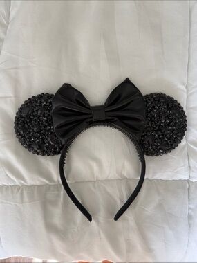 Minnie Ear Headband with Bow Black Jewels